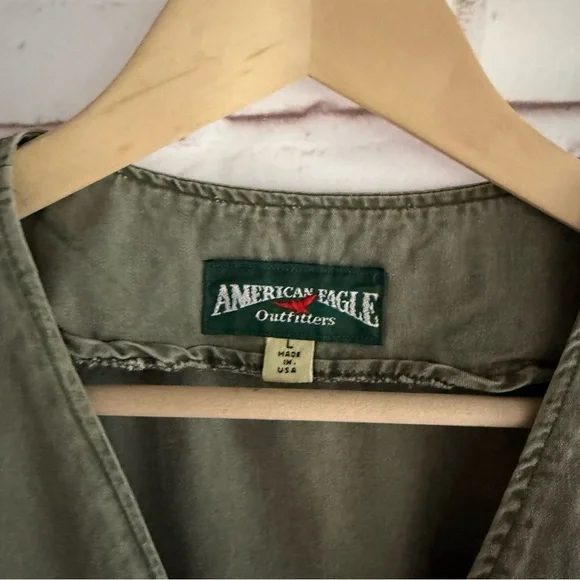 Vintage American Eagle Outfitters Olive Vest - Picture 3 of 4